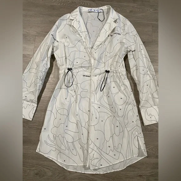 Off White Puzzle Dress White Women’s - Picture 5 of 12